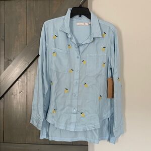Billy T button down shirt with lemons